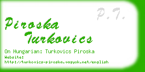 piroska turkovics business card